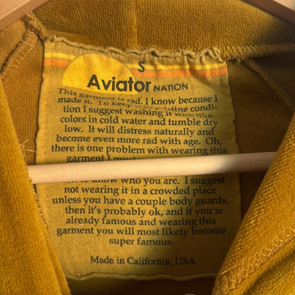 Aviator nation velour pullover hoodie - Picture 2 of 4